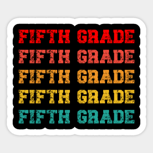 Funny Vintage Fifth Grade Vibes Back To School Sticker